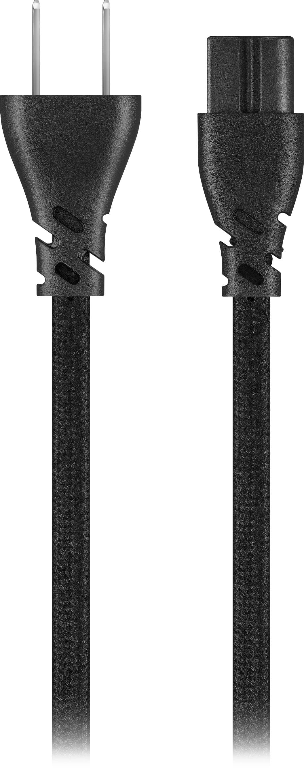 Rocketfish™ - 8 ft. Polarized Braided Power Cord - Black