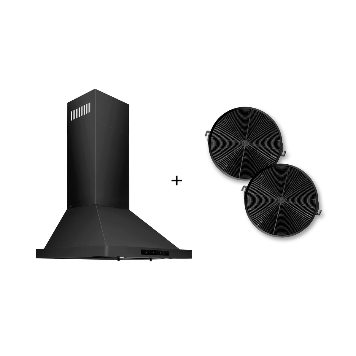ZLINE - 24 inches - Externally Vented - Wall Range Hood - Black Stainless Steel