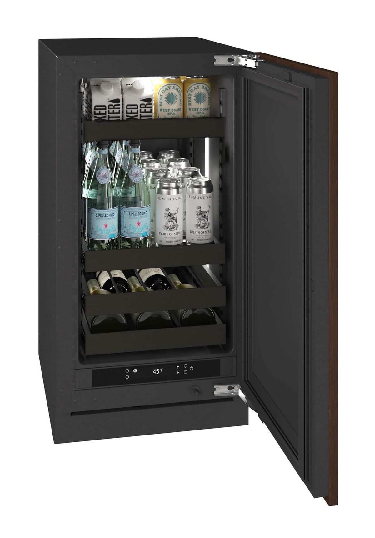 U-Line - 18"W. 3.5 Cu.Ft. Built-In Beverage Center - Panel Ready - Integrated Solid
