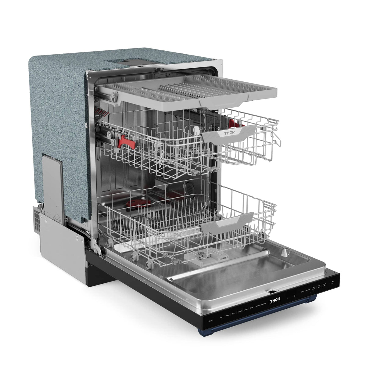 Gordon Ramsay Series by THOR Kitchen 24 Inch Dishwasher with Navy Blue Hardware - Black
