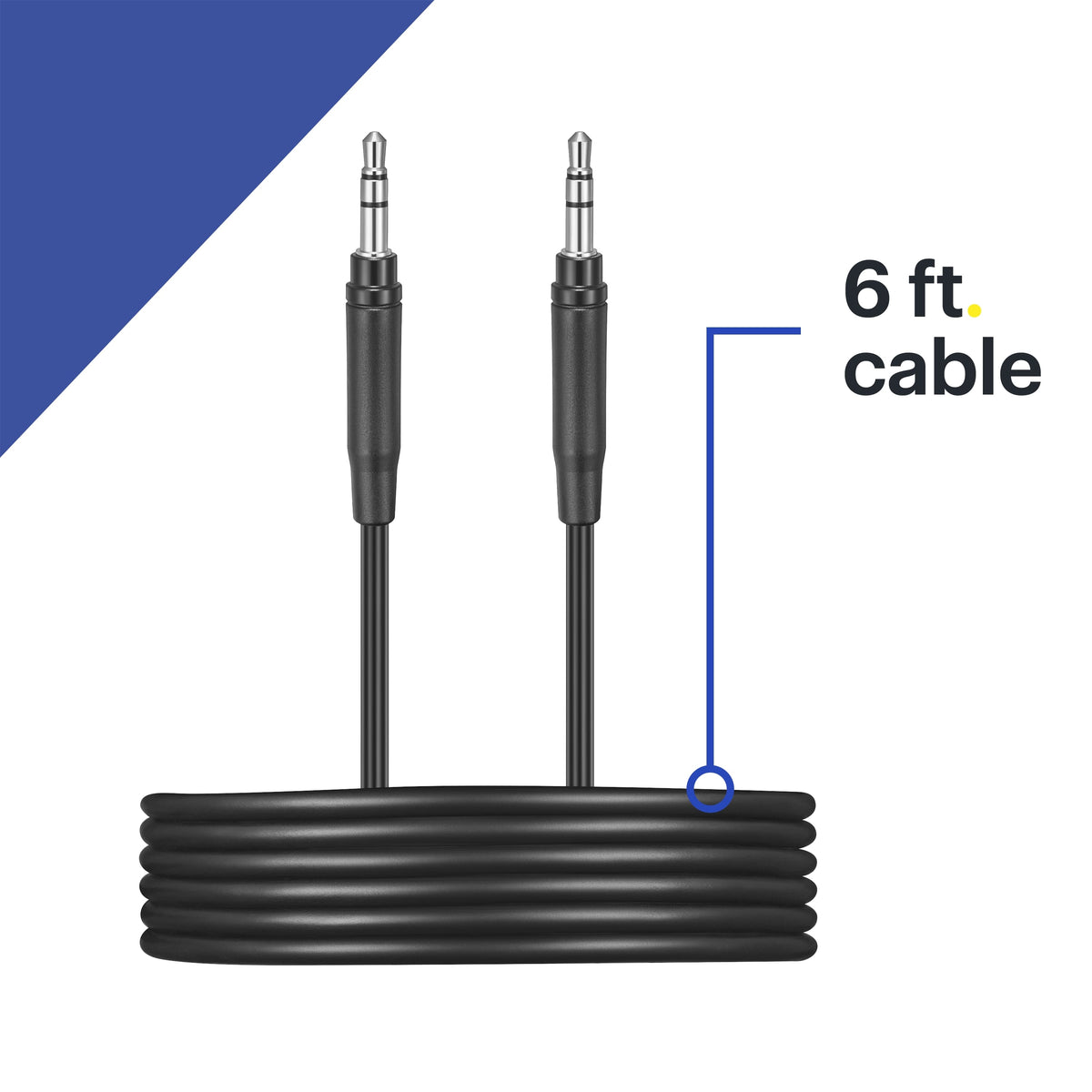 Best Buy essentials™ - 6' 3.5 mm Audio Cable - Black