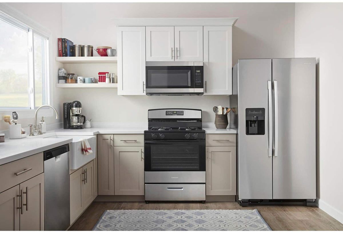 Amana - 1.6 Cu. Ft. Over-the-Range Microwave with Add 0:30 Seconds - Stainless Steel