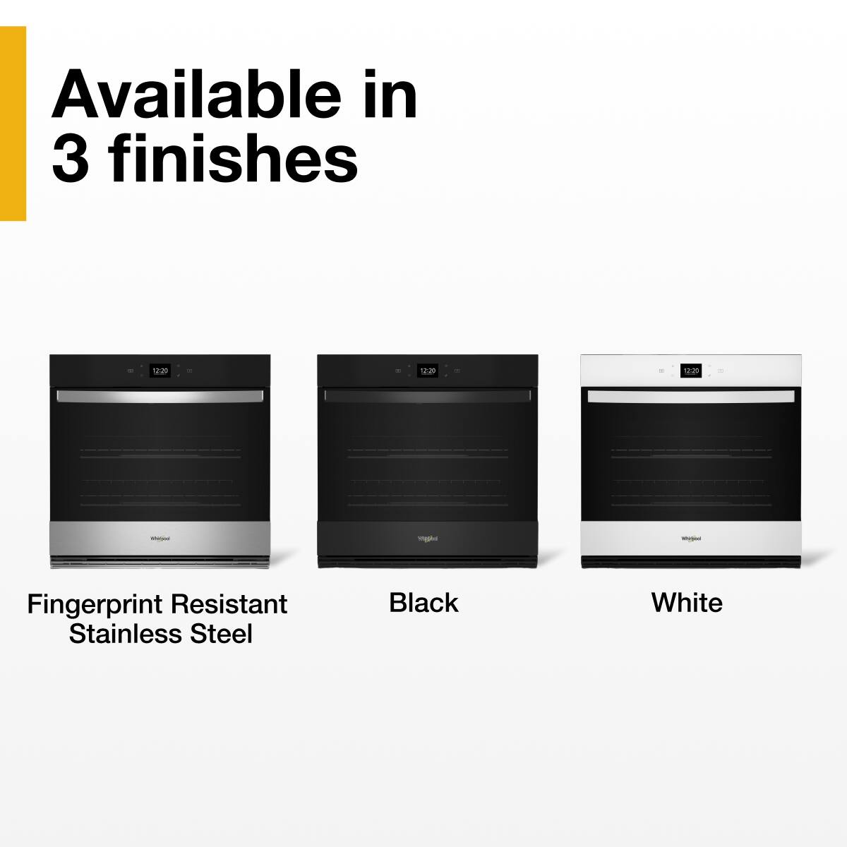 Whirlpool - 4.3 Cu. Ft. Single Wall Oven with Air Fry When Connected .- Fingerprint Resistant - Stainless Steel