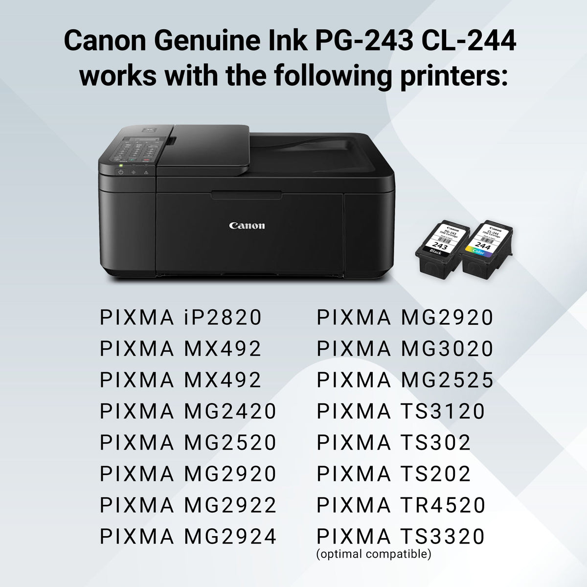 Canon - 243 / CL-244 Value Pack Standard Capacity Ink Cartridges - Black/Cyan/Magenta/Yellow