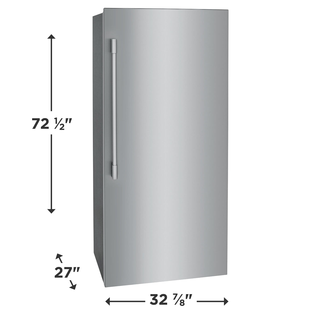 Frigidaire - 19 Cu. Ft. Single-Door Refrigerator - Stainless Steel