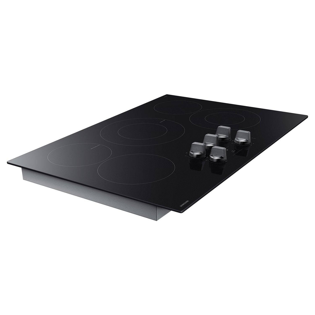 Samsung - 30" Electric Cooktop with 5 Burners and ENERGY STAR Certified Cooktop with Illuminated Knobs - Black