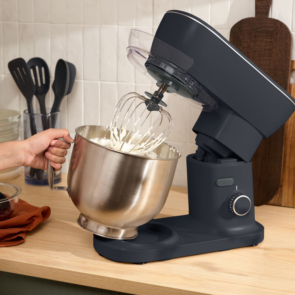 Bella - STIR 5.3-qt. Tilt-Head Stand Mixer - Slate