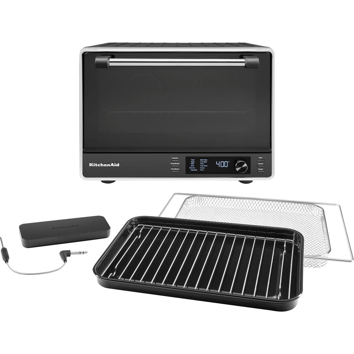 KitchenAid - Dual Convection Countertop Oven with Air Fry and Temperature Probe, 120 VAC - Black Matte
