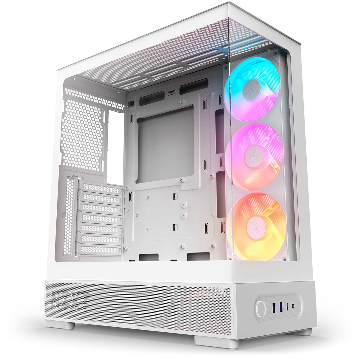NZXT - S5 RGB Compact ATX Mid-Tower Computer Case - White - White