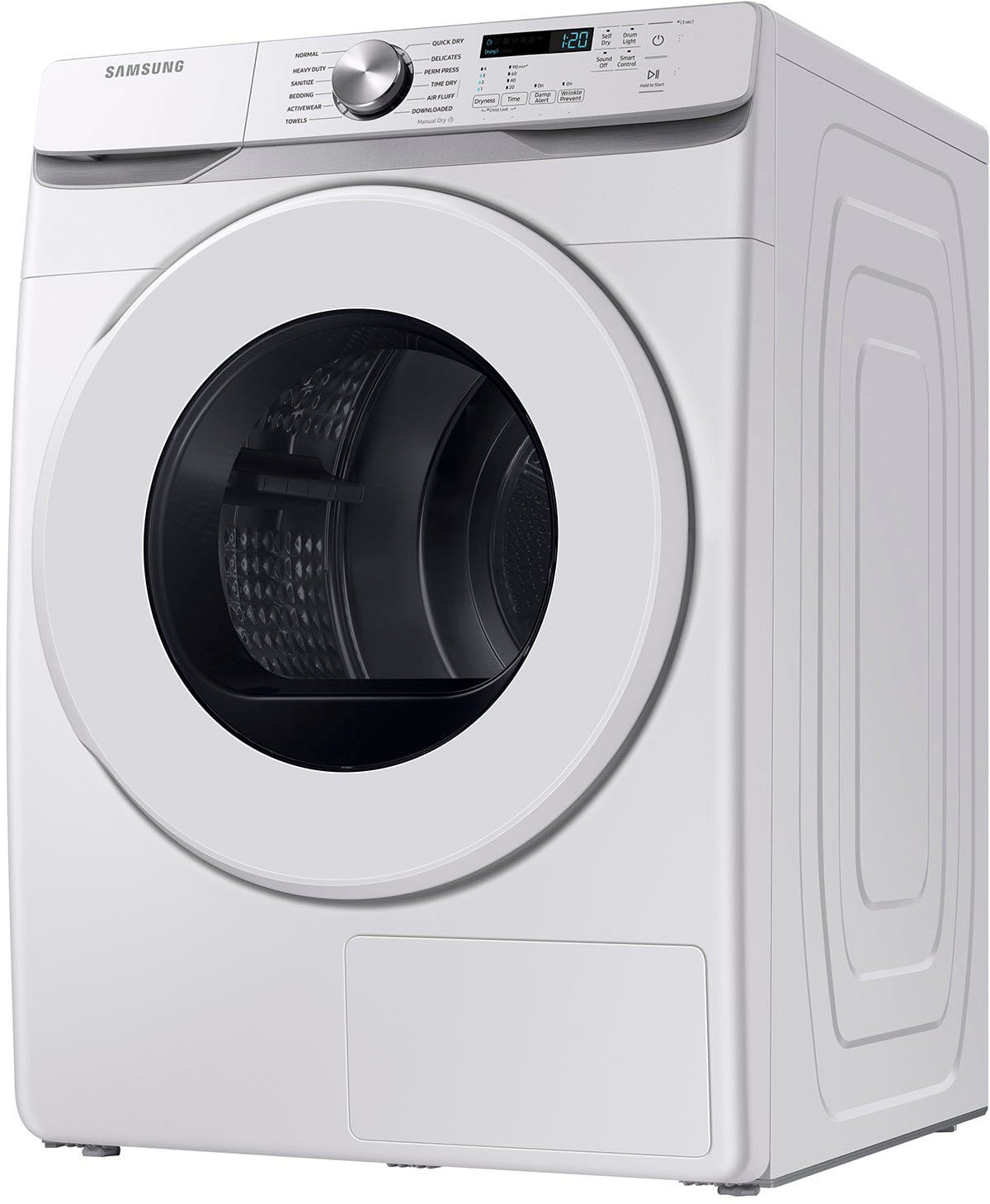 Samsung - 7.5 Cu. Ft. Stackable Smart Ventless Hybrid Heat Pump Electric Dryer with Sensor Dry - White