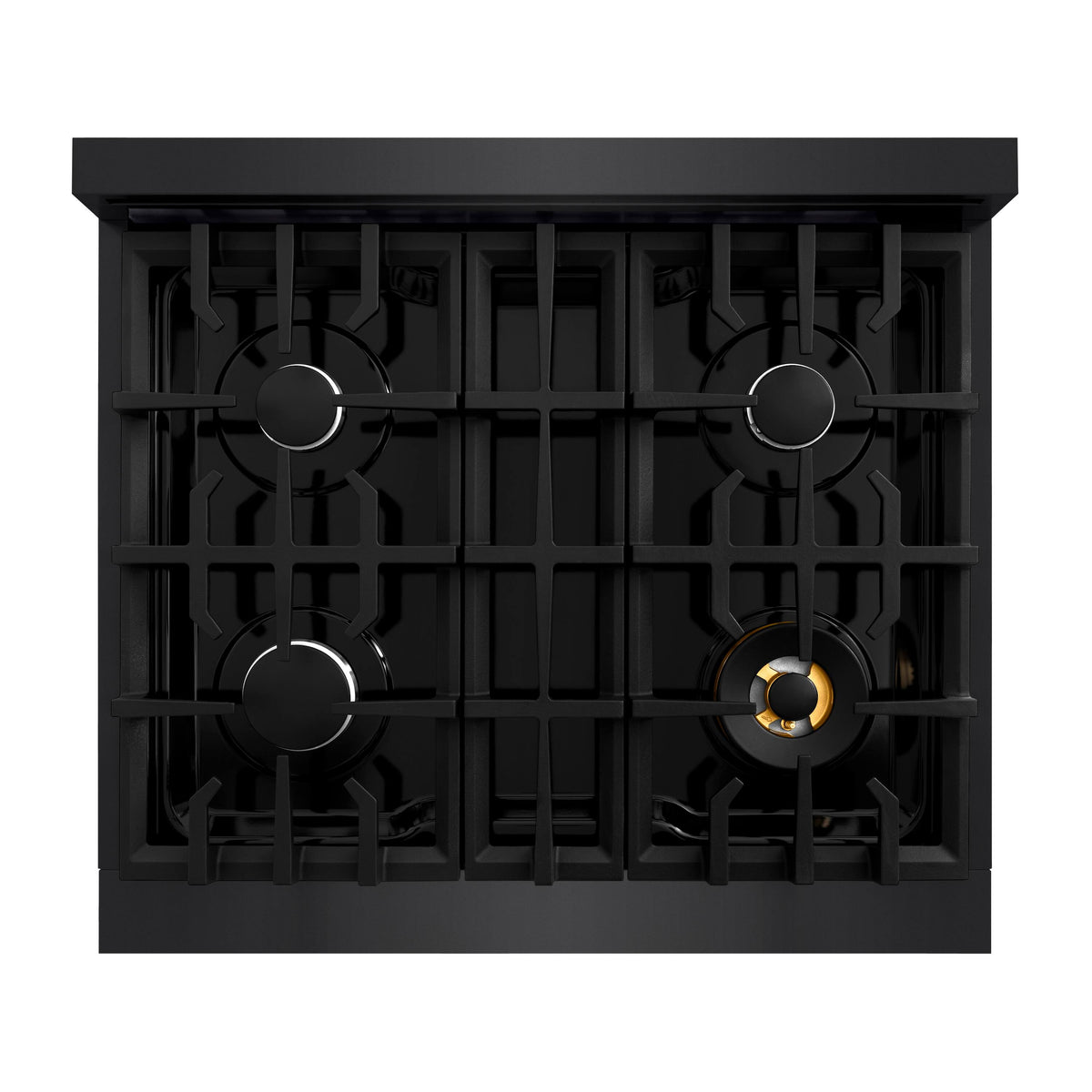 ZLINE - 30 in. Wide 4 Burner Classic Gas Range Convection Oven (CGRB-30) - Black Stainless Steel