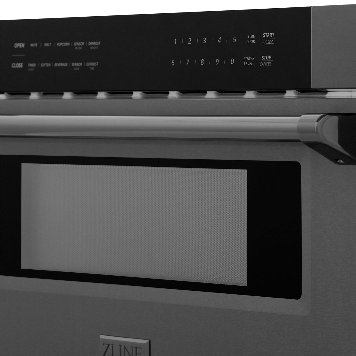 ZLINE - 30 in. 1.2 cu. ft. Built-in Microwave Drawer - Black Stainless Steel