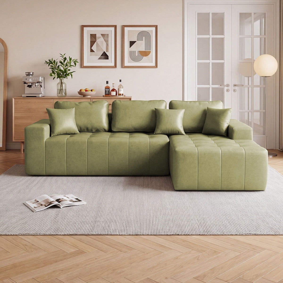 Sofá cama esquinero en forma de L