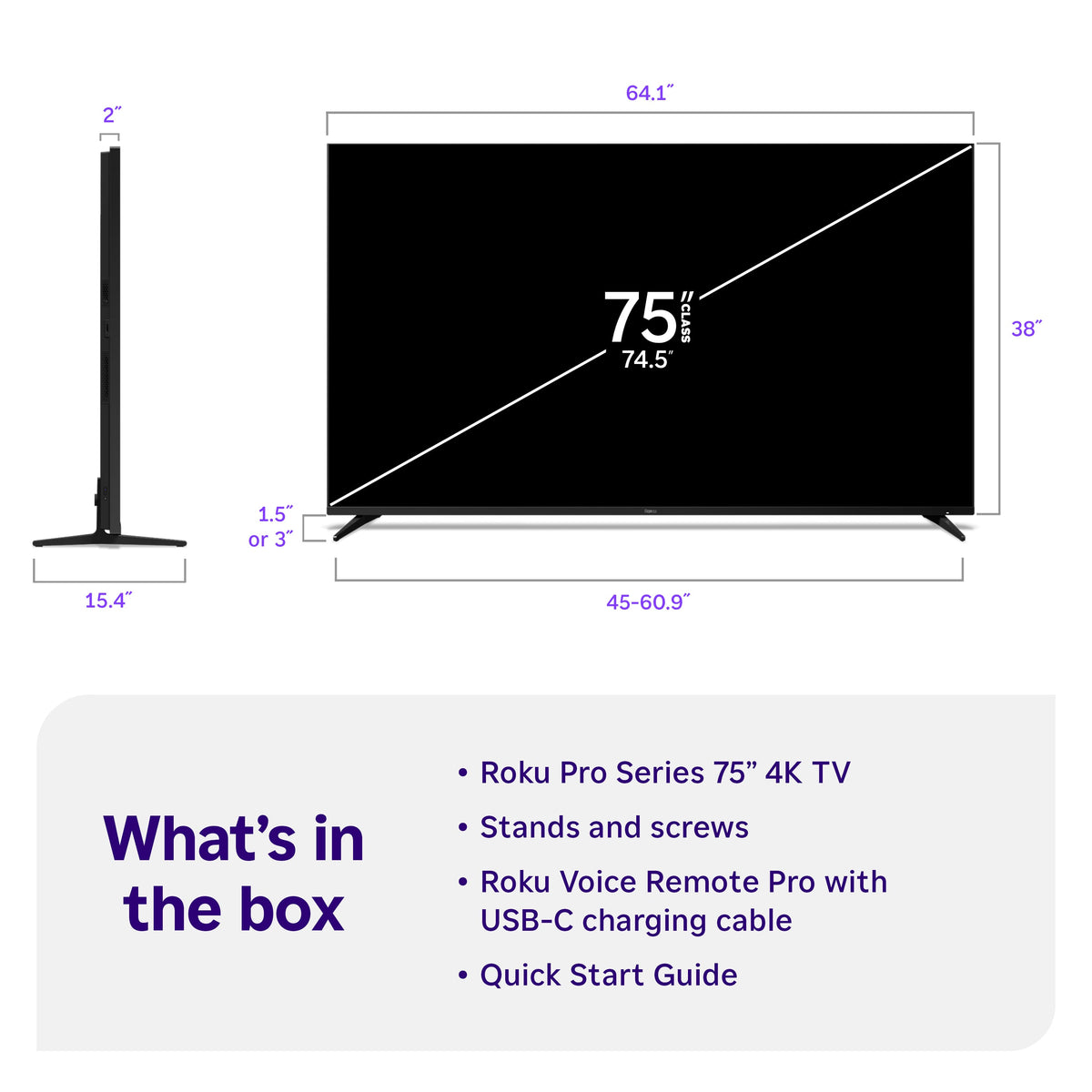 Roku - 75" Class Pro Series 4K QLED Mini-LED Smart RokuTV