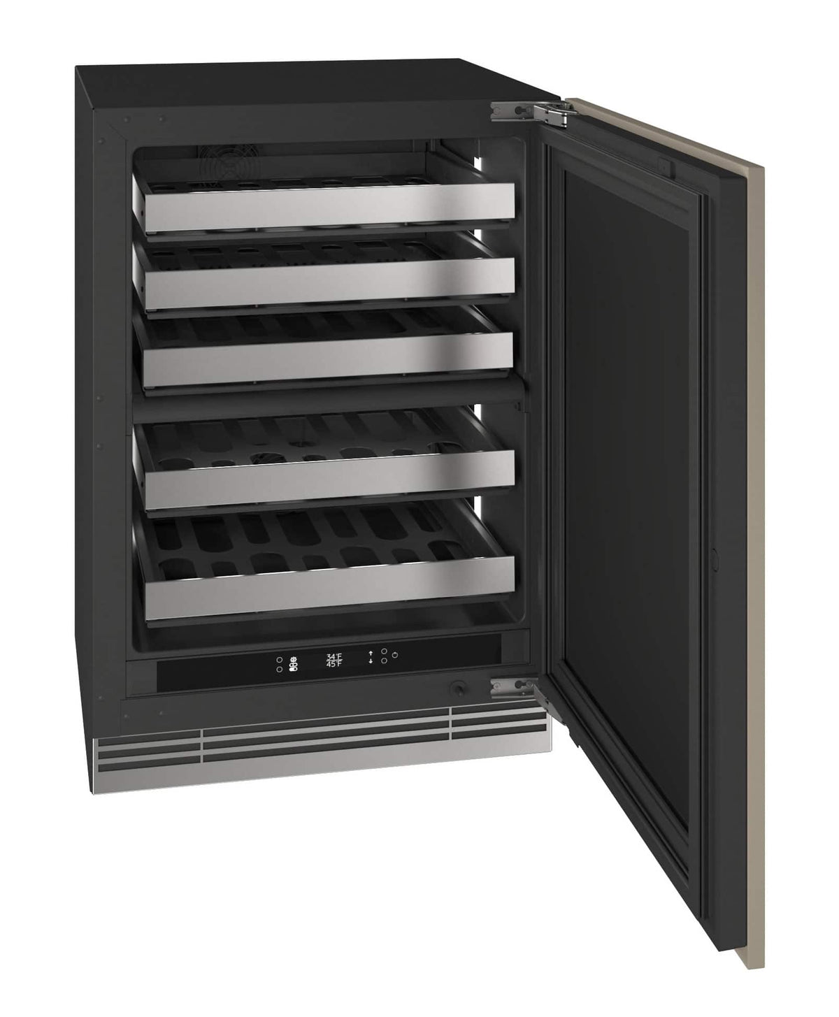 U-Line - 24"W. 5.1 Cu.Ft. Built-In Dual-Zone Wine Ref.-Panel Ready - Custom Panel Ready