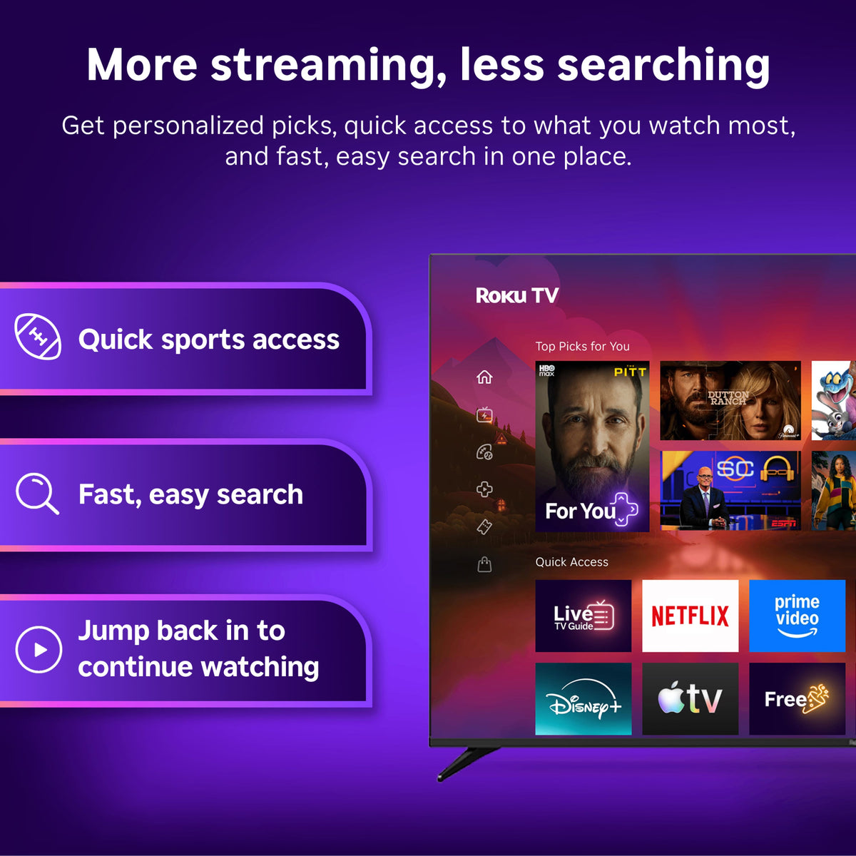 Roku - 75" Class Plus Series 4K QLED Mini-LED Smart RokuTV (2026)