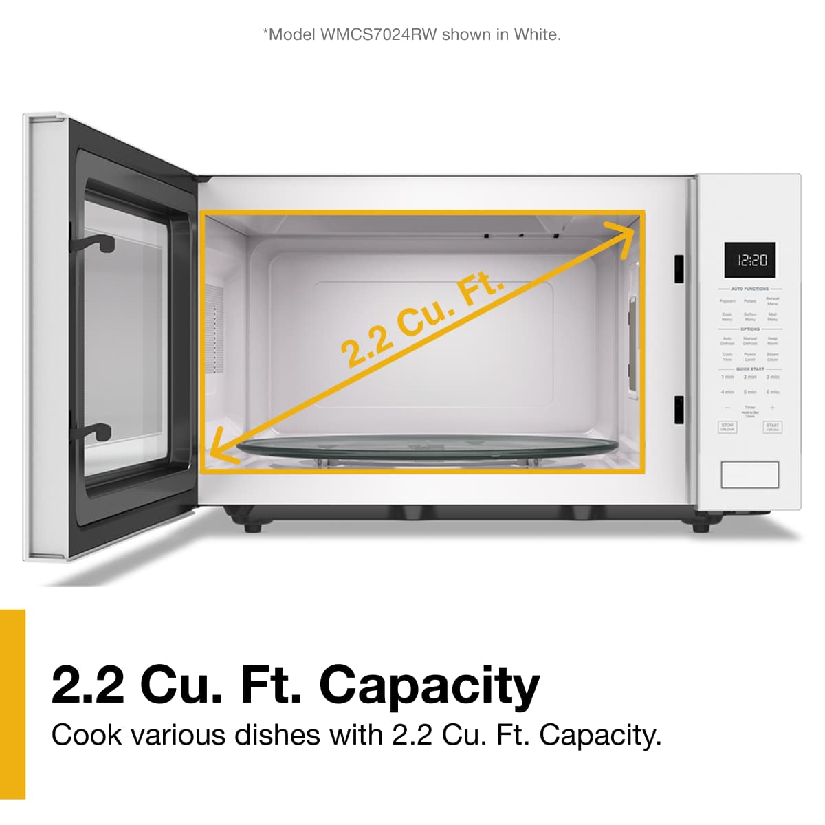 Whirlpool - 2.2 Cu. Ft. Countertop Microwave with Sensor Cooking - Stainless Steel