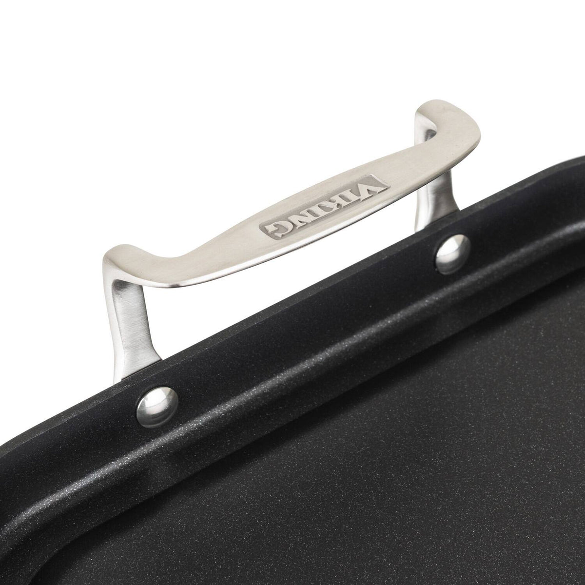 Viking - Hard Anodized Double Burner Nonstick Griddle - Black