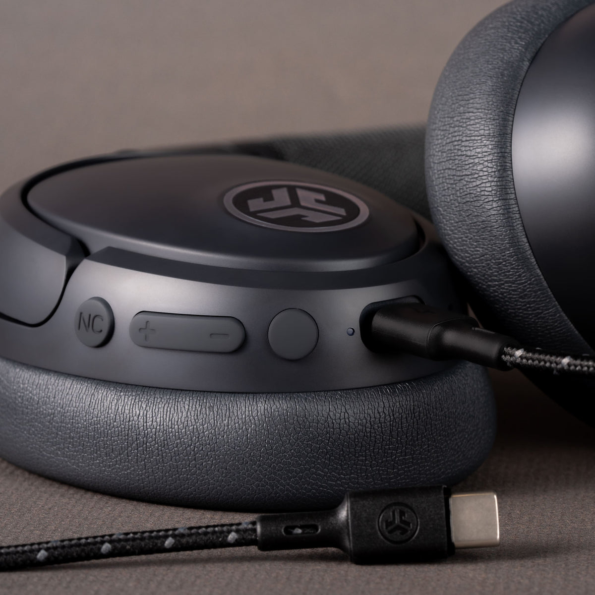 JLab - JBuds Lux ANC Wireless Bluetooth Over-Ear Headphones with Active Noise Cancelling, Spatial Audio & 70+ Hour Battery - Graphite
