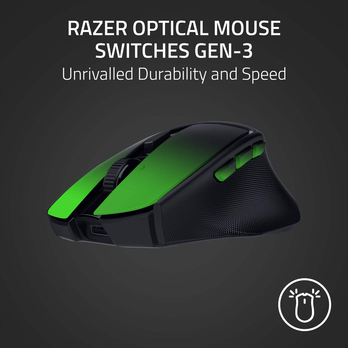 Razer - Basilisk Mobile Optical Gaming Mouse - Wireless - Black