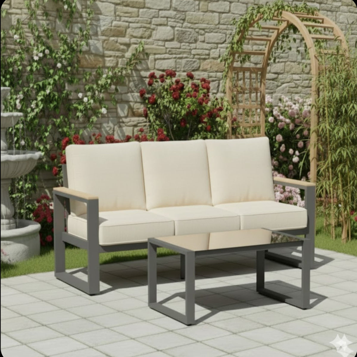 Modern Outdoor Sofa Set With Coffee Table