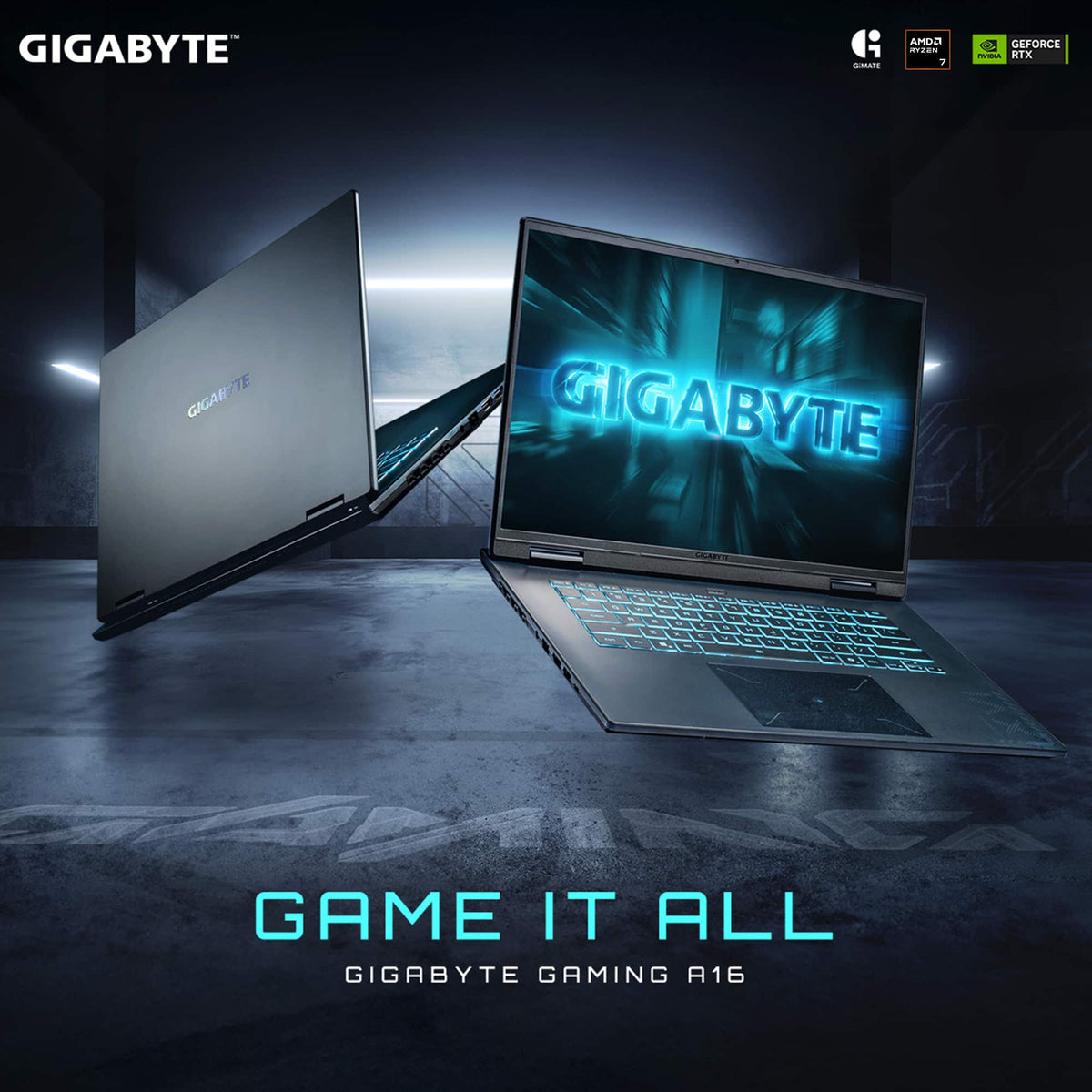 GIGABYTE - GAMING A16 Gaming Laptop - 165Hz 1920x1200 WUXGA - RTX 5070 - AMD Ryzen 7 260 - 1TB SSD - 16GB DDR5 RAM - Black Steel