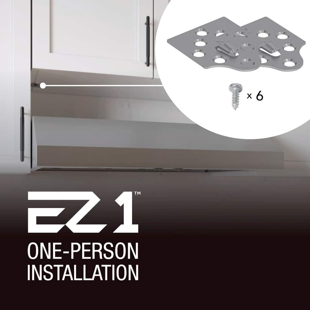 Broan - 30 inches - Convertible - Under cabinet Range Hood - White