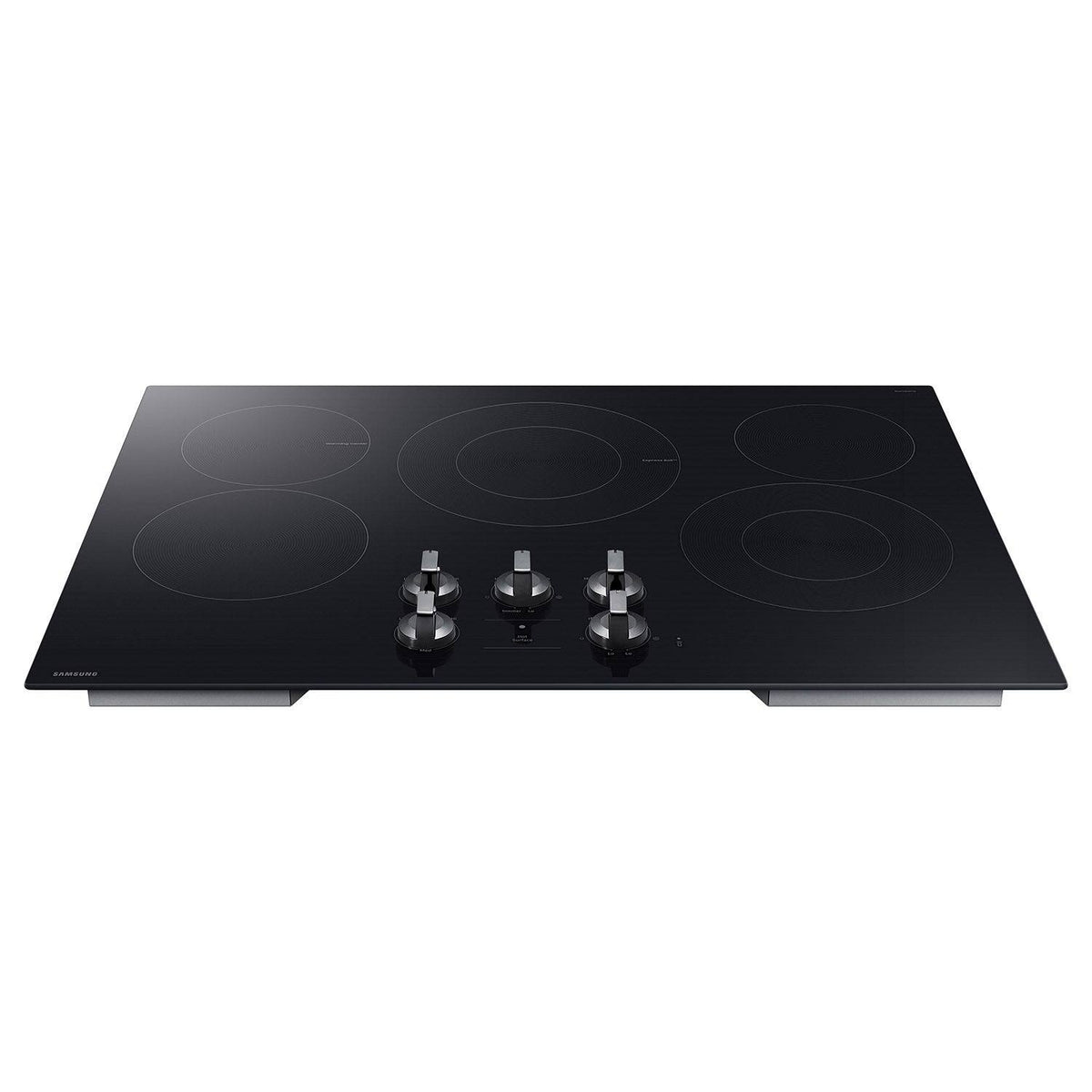 Samsung - 30" Electric Cooktop with 5 Burners and ENERGY STAR Certified Cooktop with Illuminated Knobs - Black