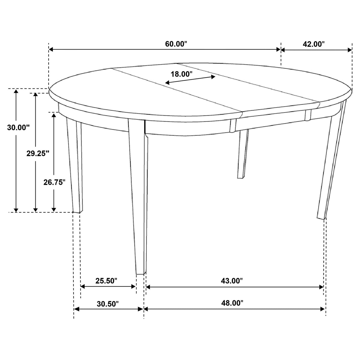 Gabriel - Juego de comedor de 7 piezas ovalado con sillas - Capuchino