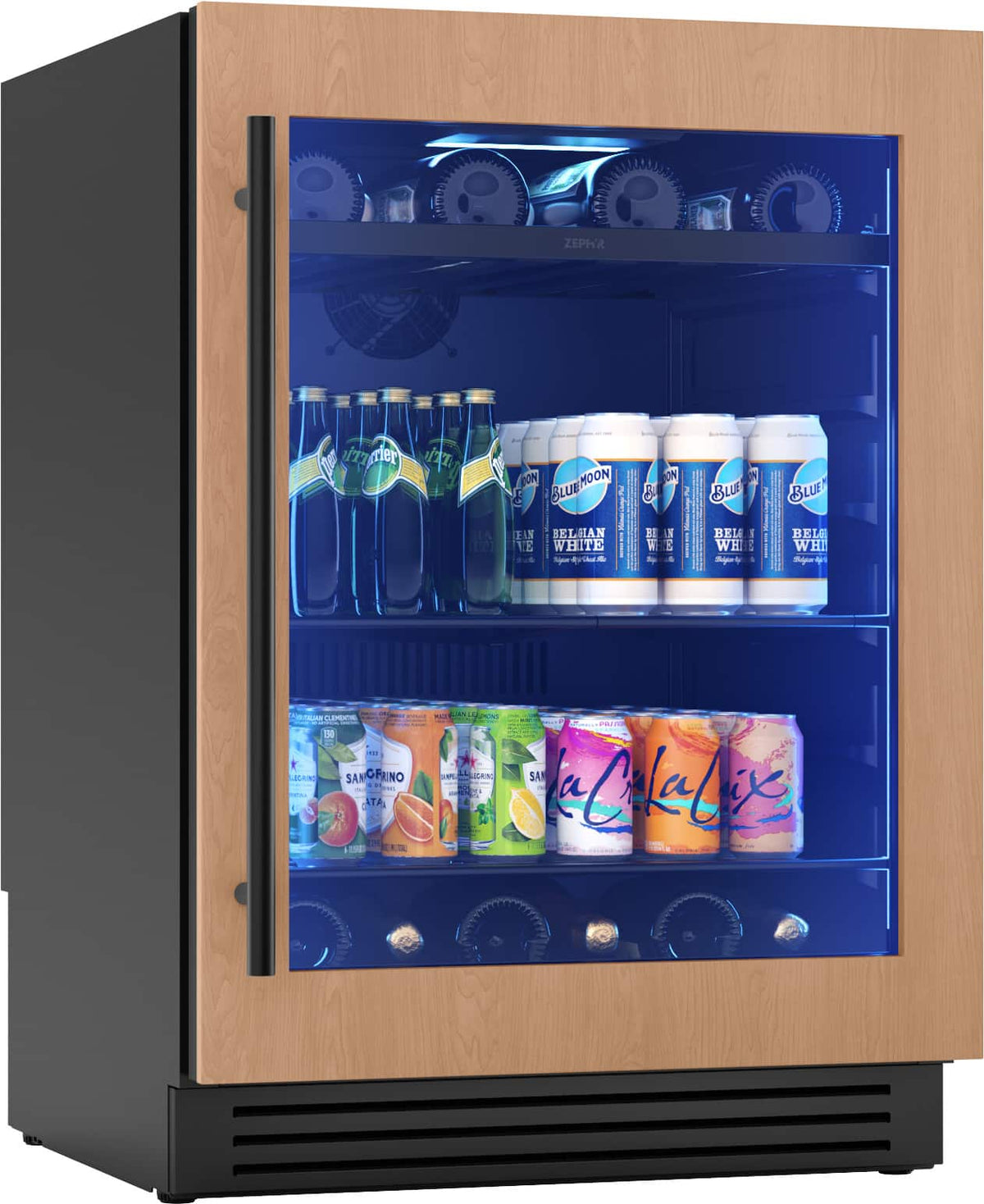 Zephyr - Presrv 24 in. 7-Bottle and 108-Can Single Zone Panel-Ready Beverage Cooler - Panel Ready + Glass