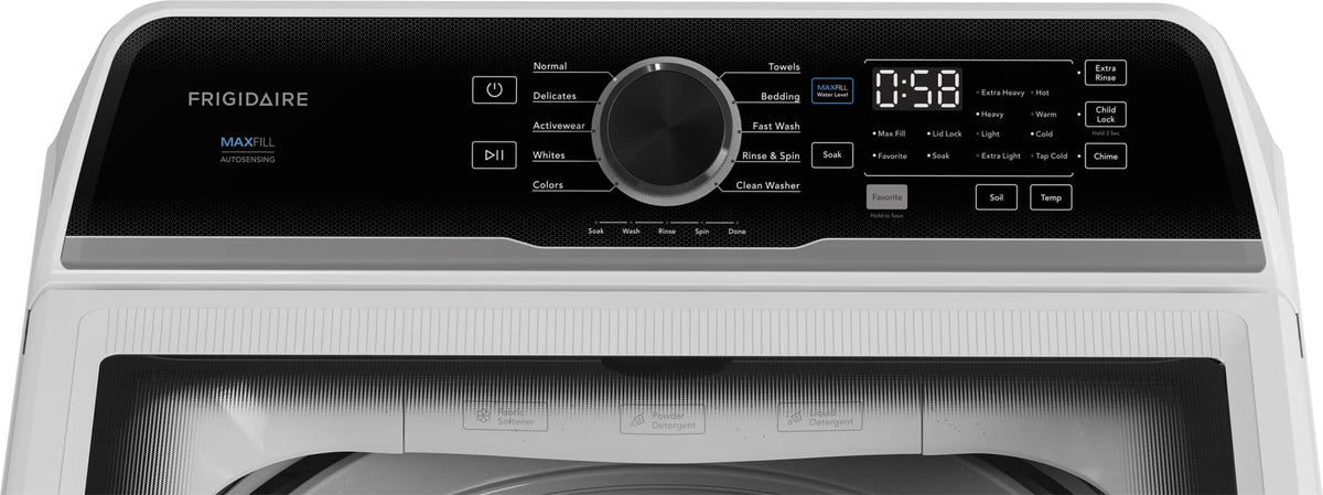 Frigidaire - 4.4 Cu. Ft. High Efficiency Top Load Washer with Maxfill Option - White