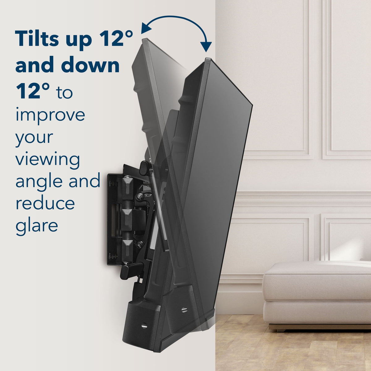 Insignia™ - Full-Motion TV Wall Mount for Most 42–90" TVs, Up to 120 lbs. — Extends 20" - Black