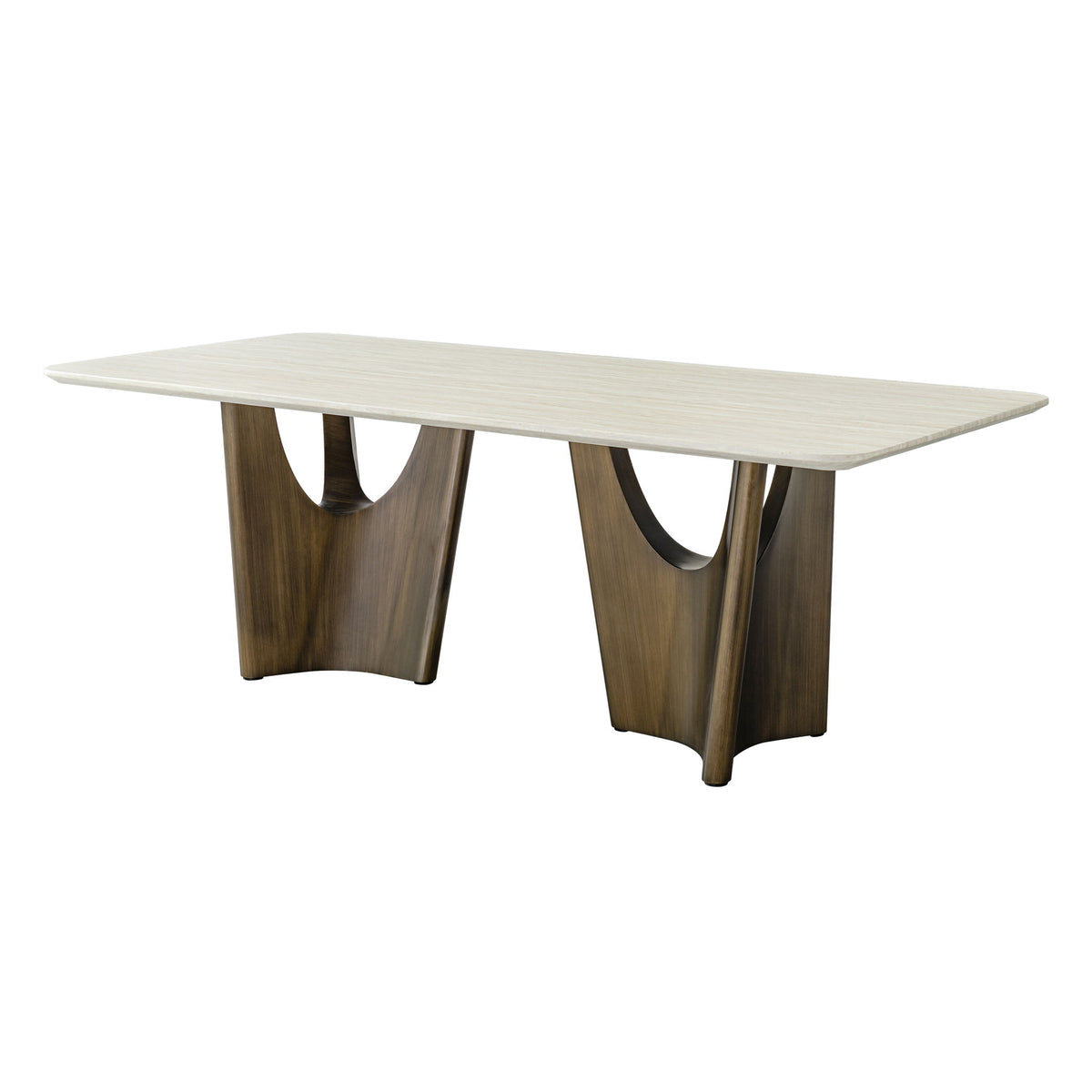 Mesa de comedor - Beige / Bronce dorado