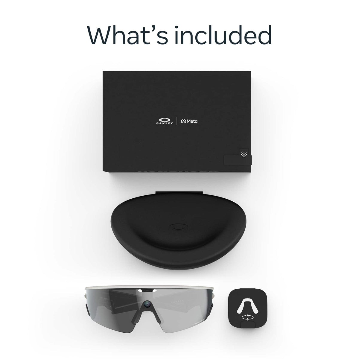 Oakley Meta - Vanguard with Meta AI, Audio, Photo, Video Compatibility - Prizm Black lenses - White