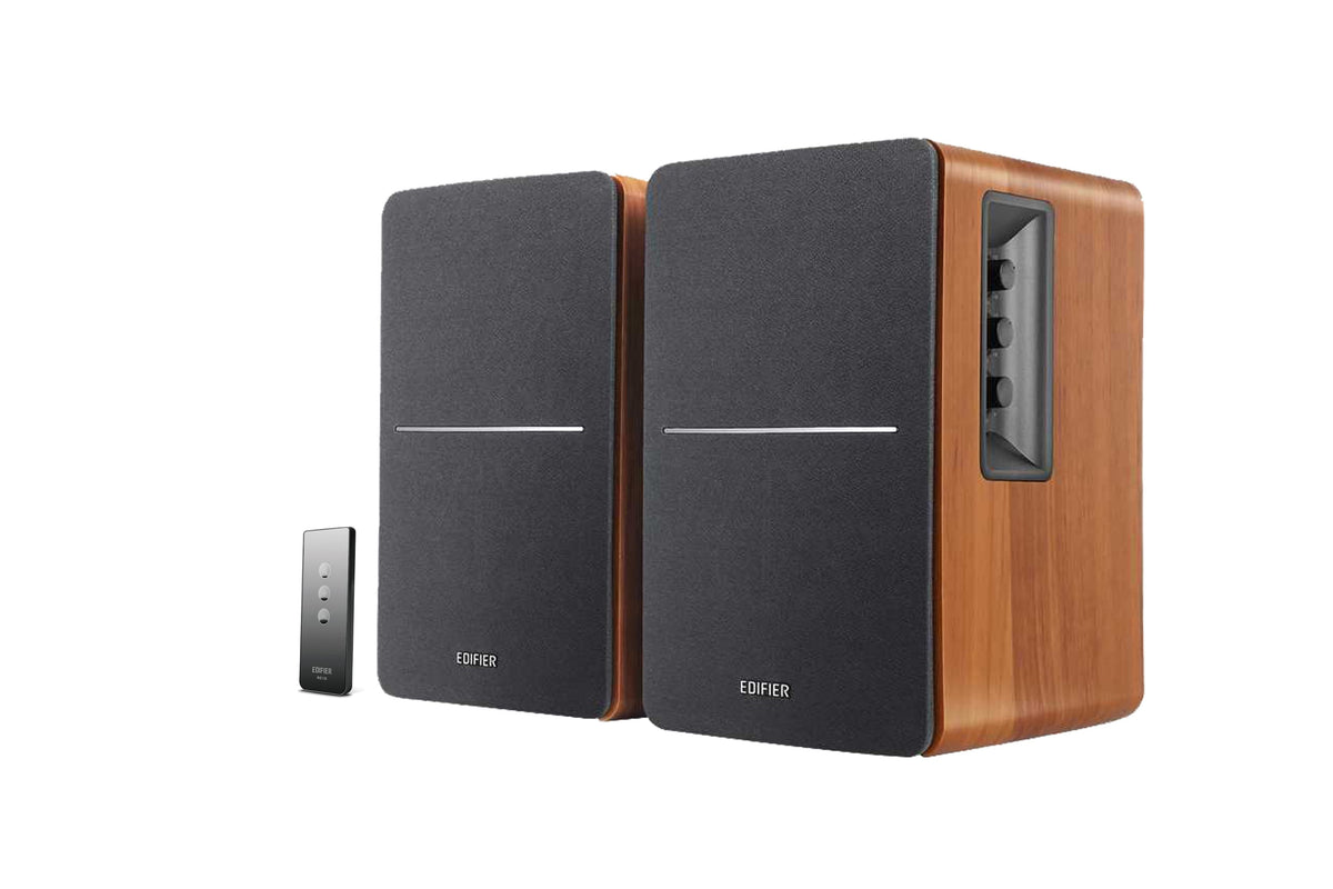 Edifier - R1280T Powered Bookshelf Speakers/Computer Speakers/Studio Monitor Speakers, 2.0 Active Near Field Monitors 42 Watts RMS - Brown