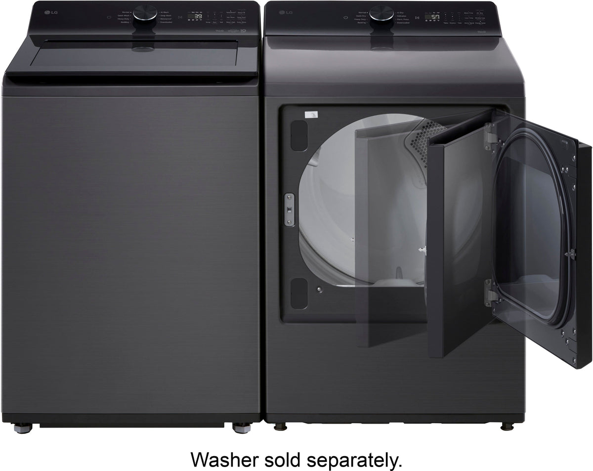 LG - 7.3 Cu. Ft. Smart Gas Dryer with Sensor Dry - Custom Panel Ready