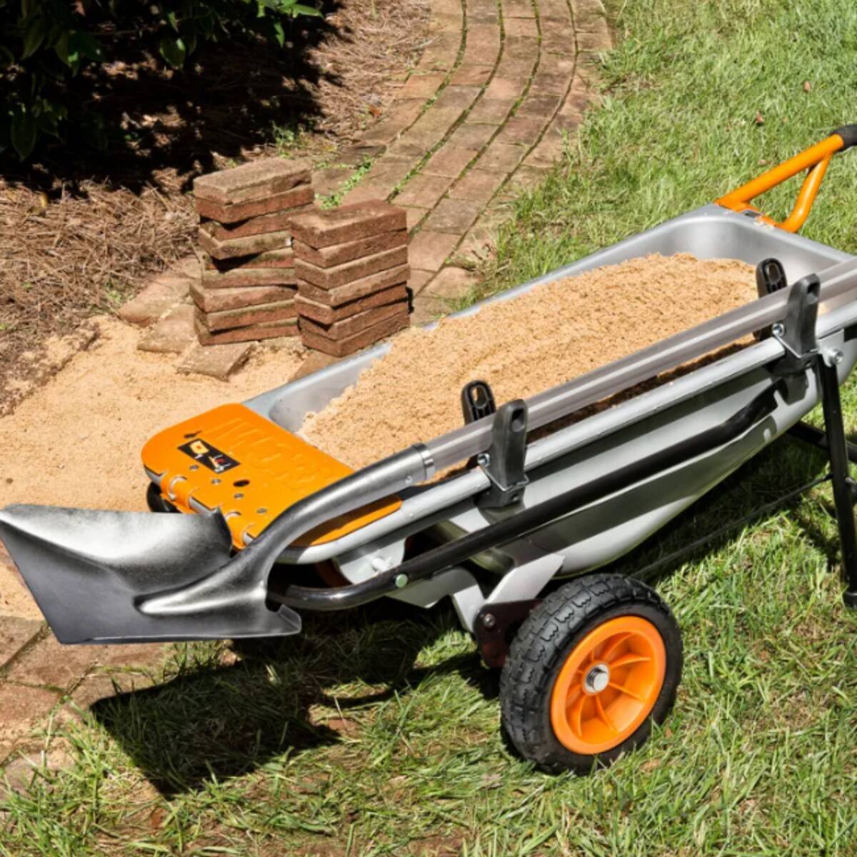 WORX - WA0235 Aerocart 2-Pack Universal Wheelbarrow Tool Holder - Black