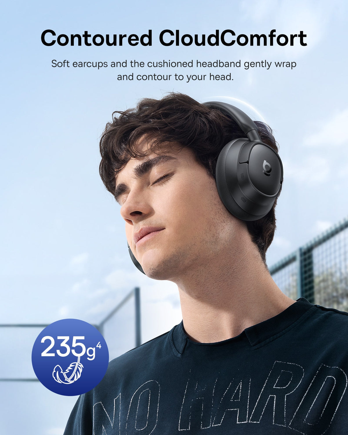 Baseus - Bass BH1 NC Over-Ear Headphones - Adaptive Hybrid ANC,LDAC Hi-Res,80-Hour Playtime,5-Mic AI Calls - Black