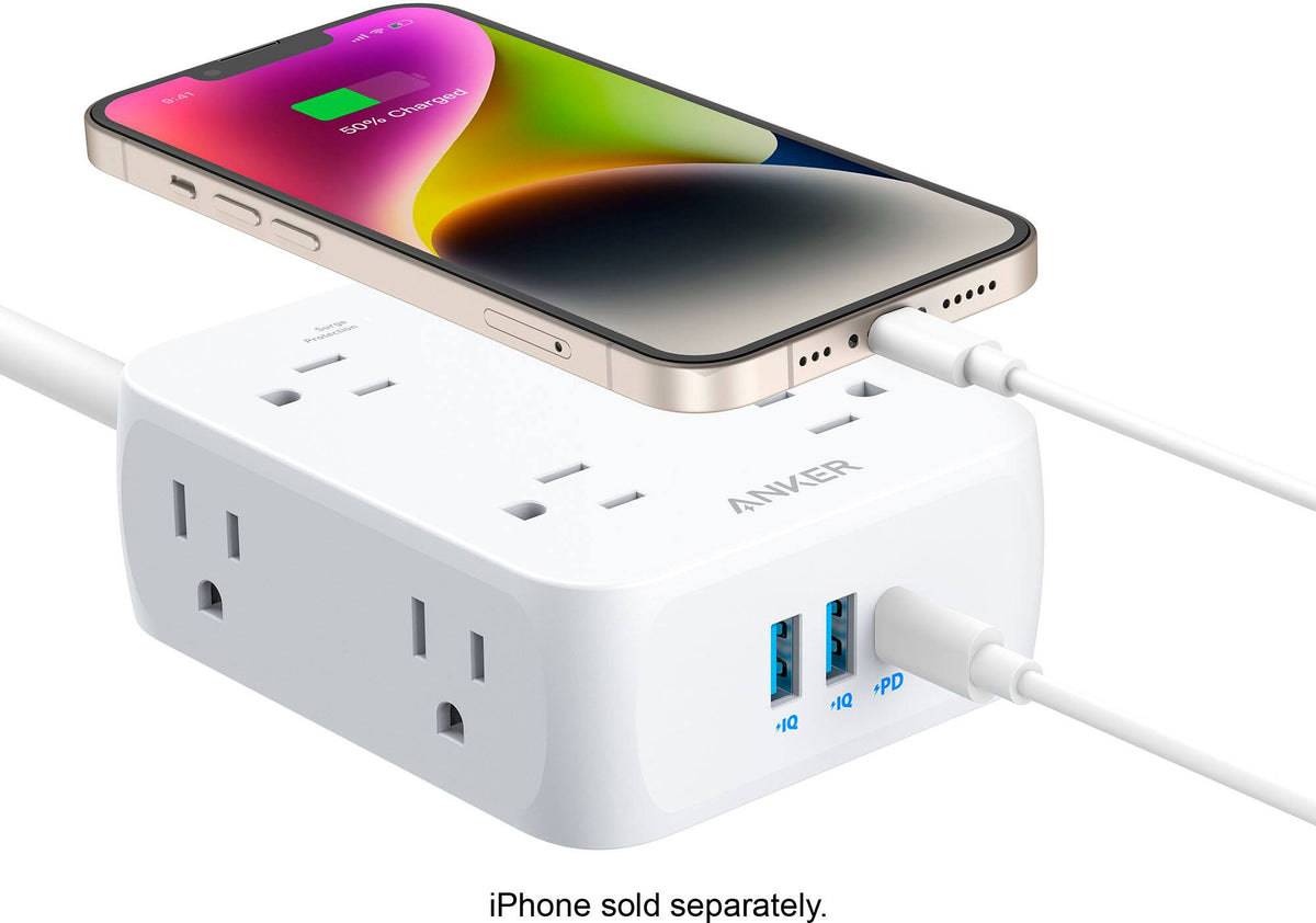 Anker - 341 USB Power Strip - White