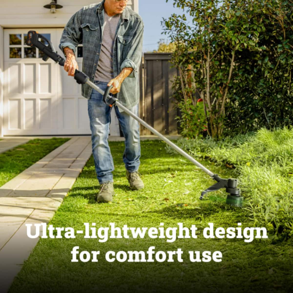 WORX - Nitro WG176 20V Brushless Adjustable 13''- 15'' Cordless String Trimmer - Black