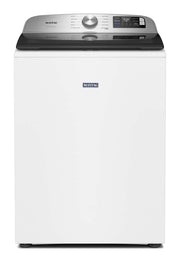 Maytag - 5.3 Cu. Ft. High-Efficiency Smart Top Load Impeller Washer with Extra Power - White