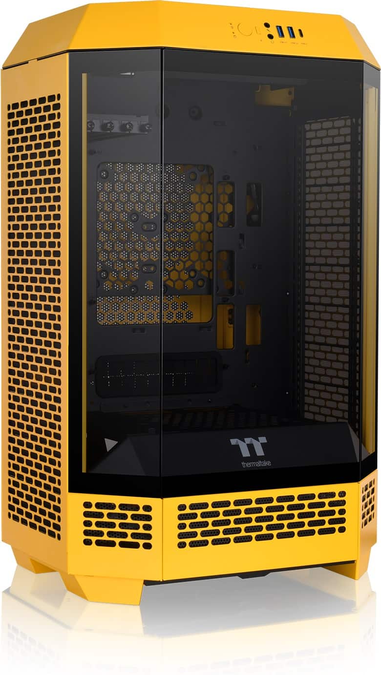 Thermaltake - The Tower 300 Micro ATX PC Case - Bumblebee Yellow