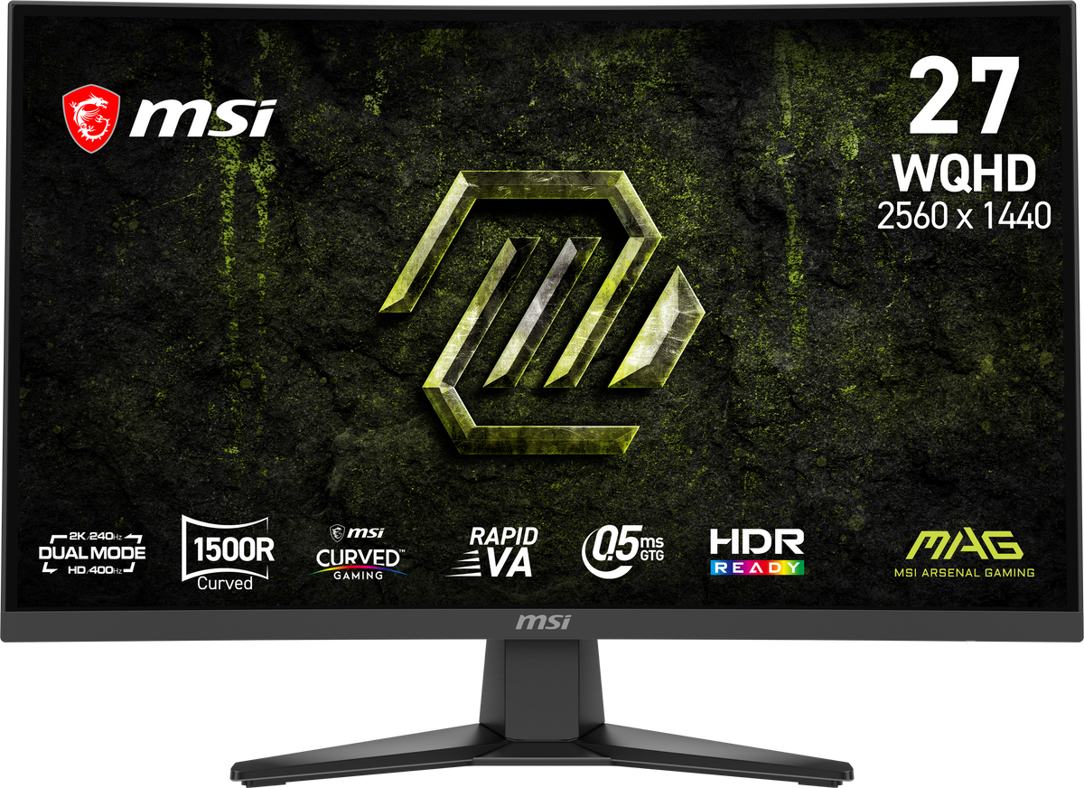 MSI - MAG 275CQDF X24 27" QHD Curved Rapid VA LED 240Hz 0.5ms Gaming Monitor with FreeSync Premium and HDR Ready (HDMI, DP) - Black