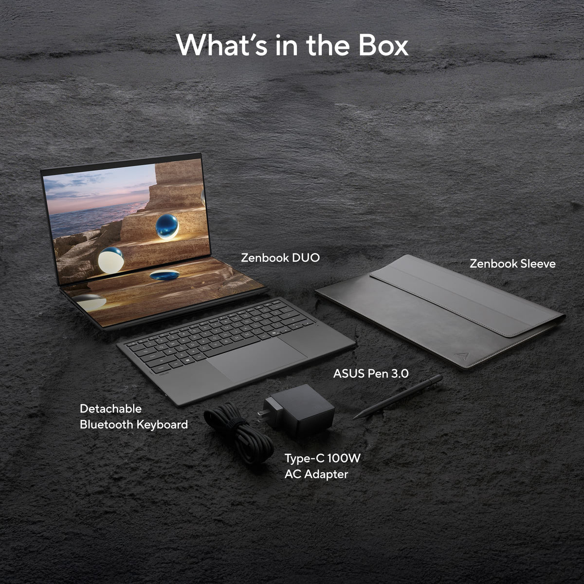 ASUS - Zenbook Duo Dual 14" 3K OLED Touch Laptop - Intel Core Ultra 9 386H - 32GB Memory - 1TB SSD - Moher Gray