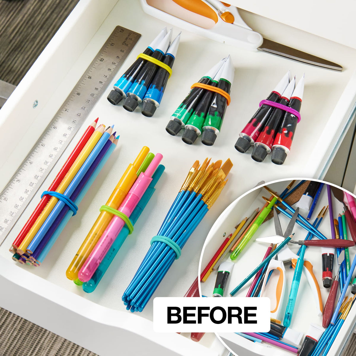 Wrap-It Storage - Super-Stretch Silicone Bands - (16-Pack) -Color - Multi