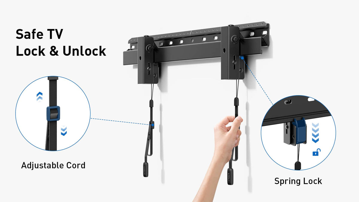ErgoAV - 42"-90″ Fixed TV Mount - Black