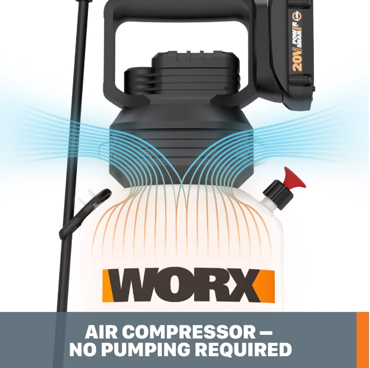 WORX - WG829 20V Power Share Cordless Yard Sprayer Battery and Charger Included - Black