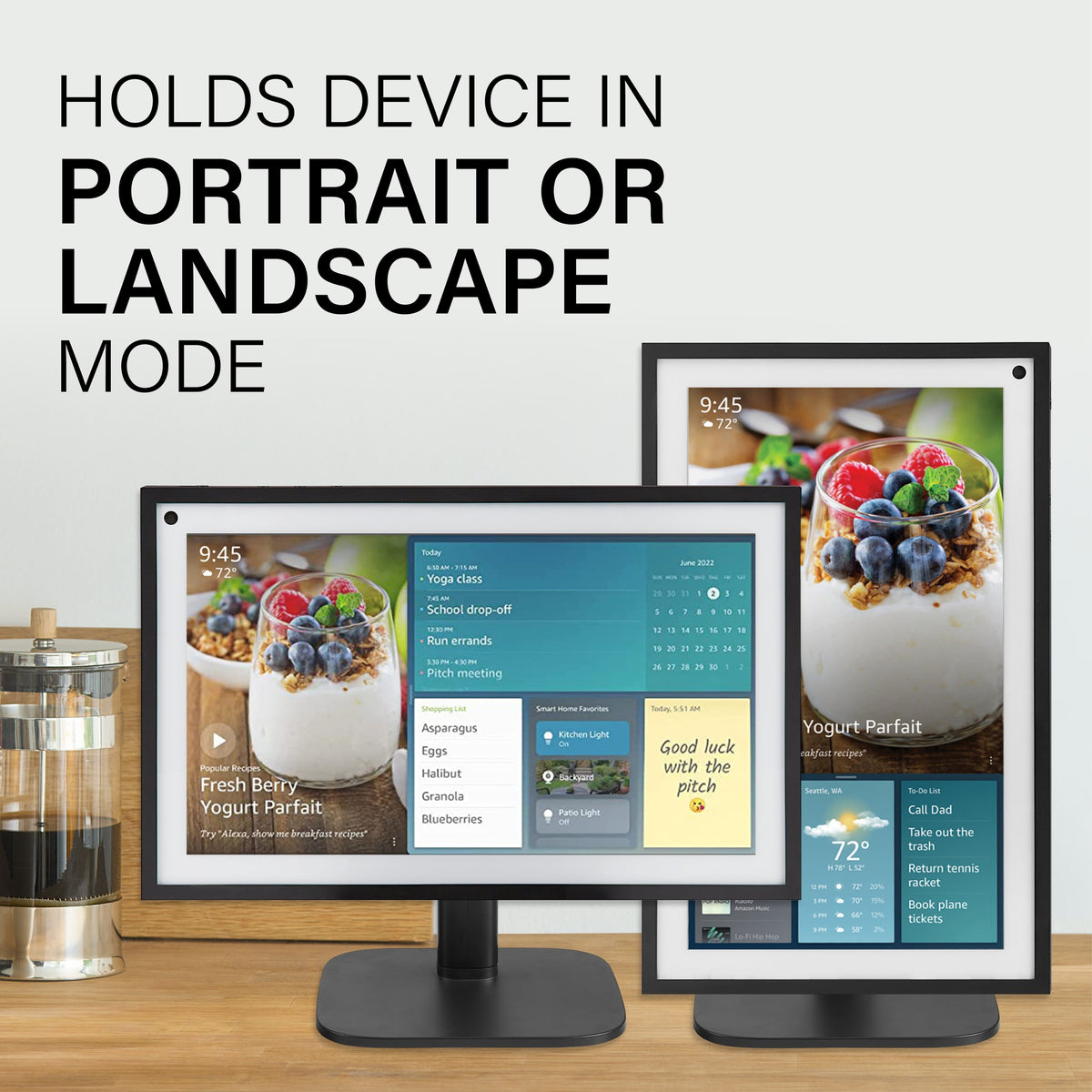 Sanus - Echo Show 15 Tilt and Swivel Stand - Black