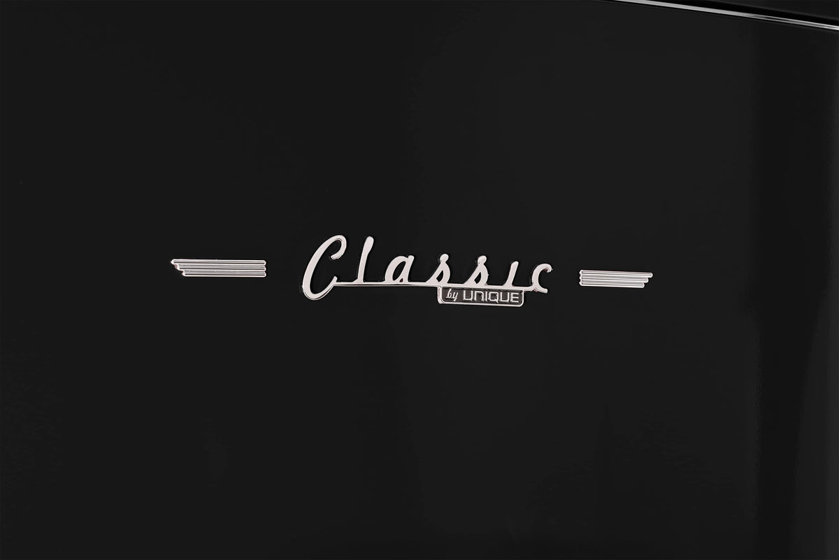 Unique Appliances - 28 in. Wide Classic Retro 16.7 cu.ft Bottom Freezer Counter Depth Refrigerator - Midnight Black