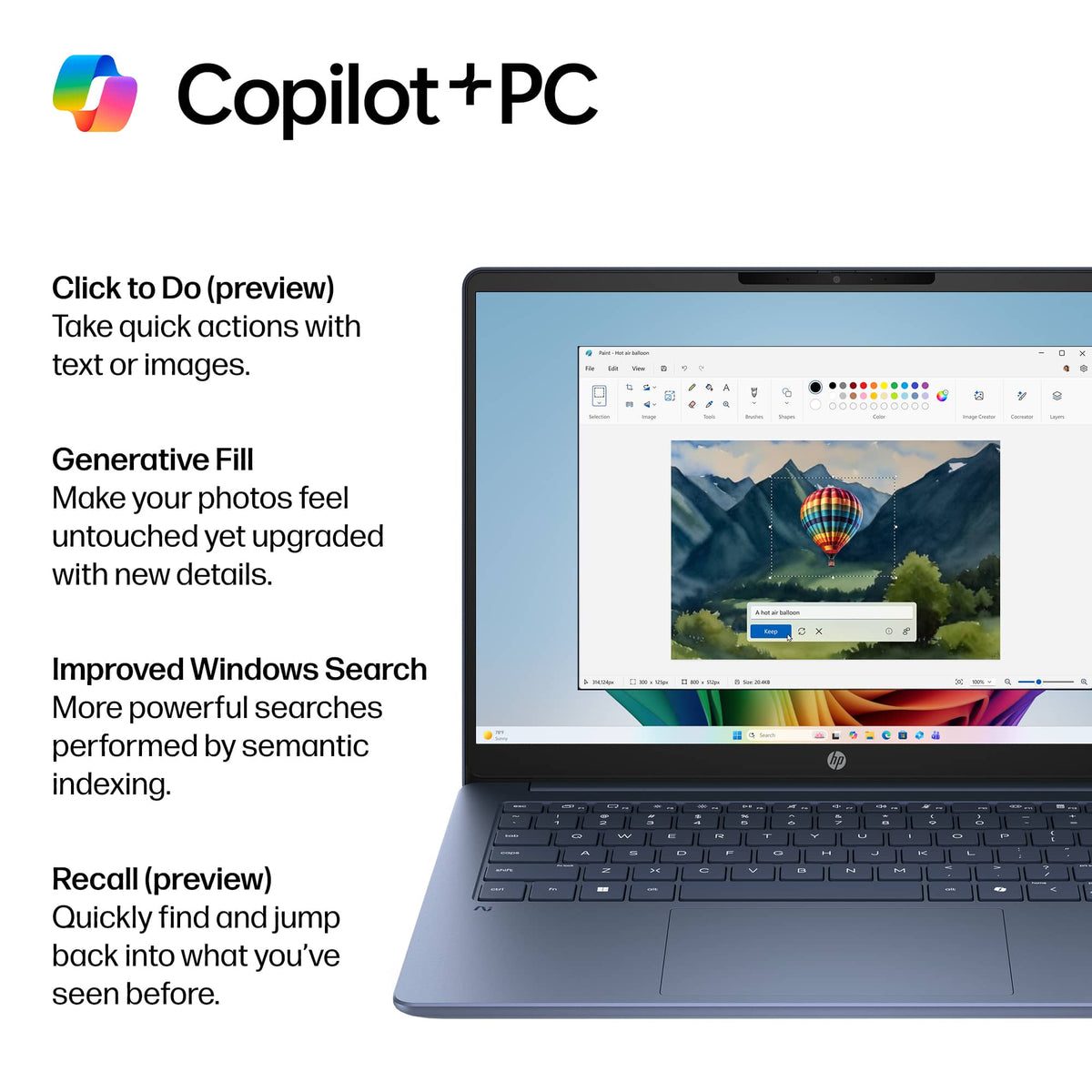 HP - OmniBook 3 - 14" 2K OLED Laptop - Snapdragon X (8-core) - 8GB Memory - 256GB SSD - Starlit Blue